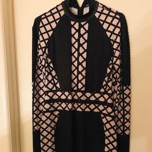 Grey and white bedazzled dress